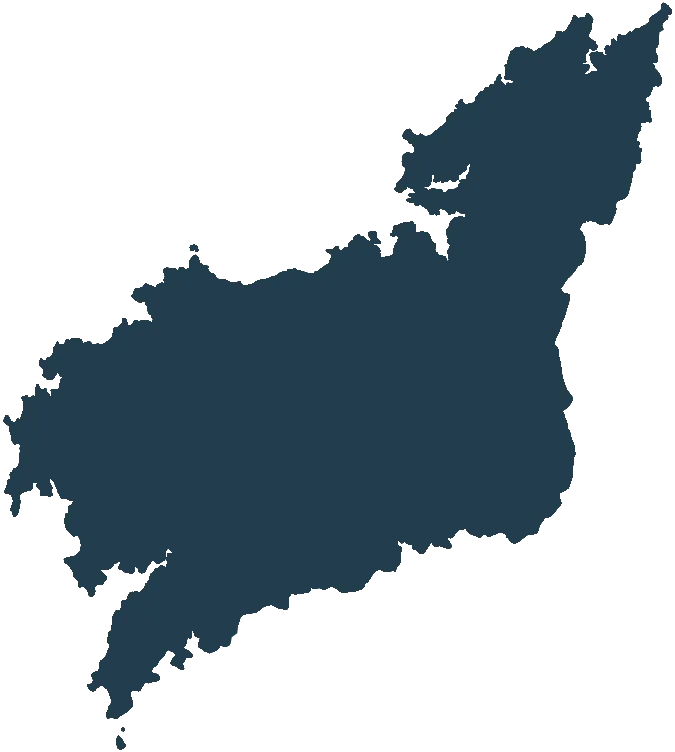 Mapa de la provincia de La Coruña Mapa de la provincia de La Coruña