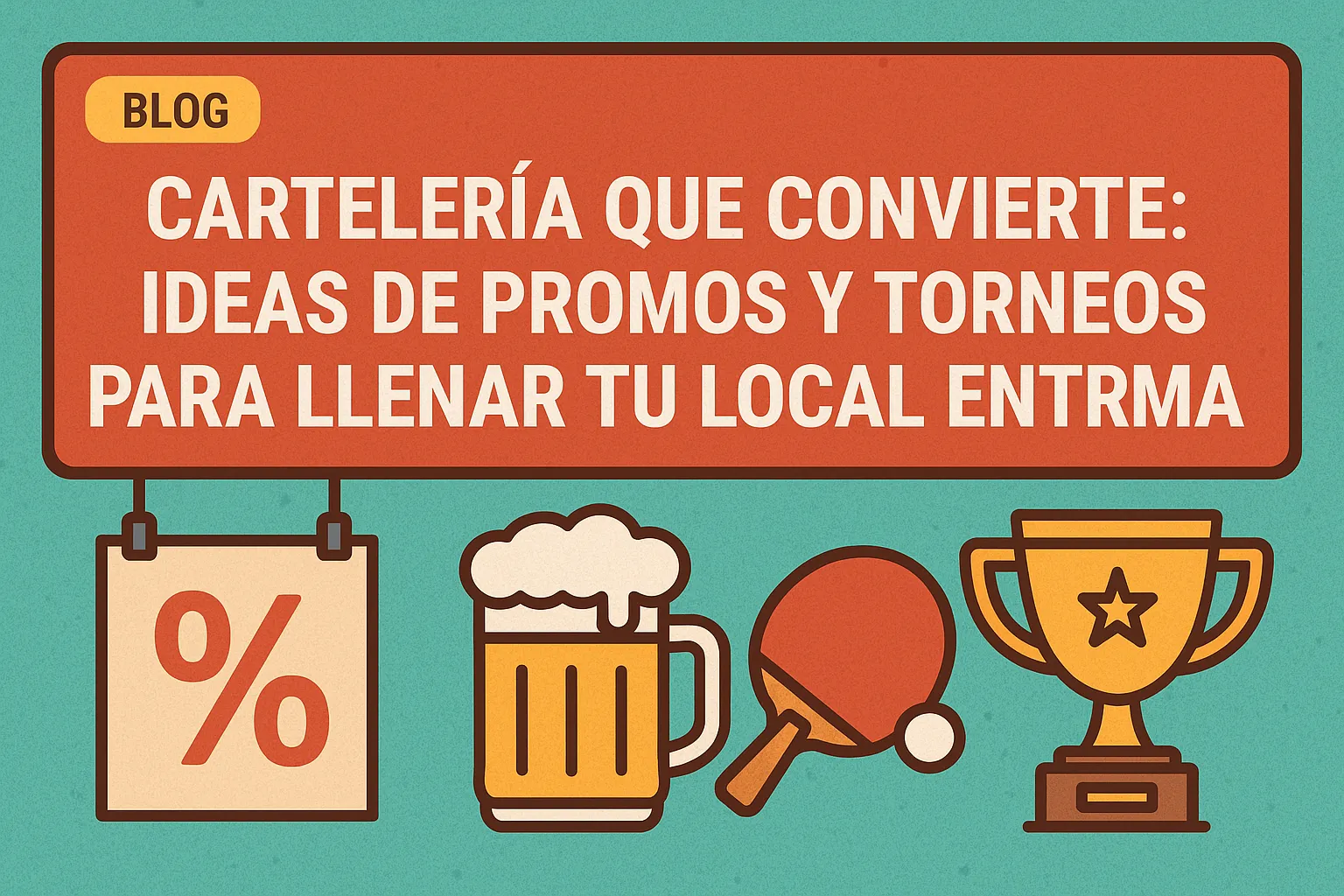 Cartelería que convierte: ideas de promos y torneos para llenar tu local entre semana