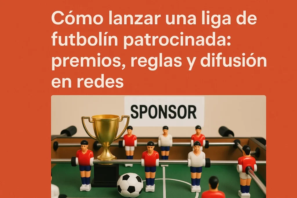 Cómo lanzar una liga de futbolín patrocinada: premios; reglas y difusión en redes