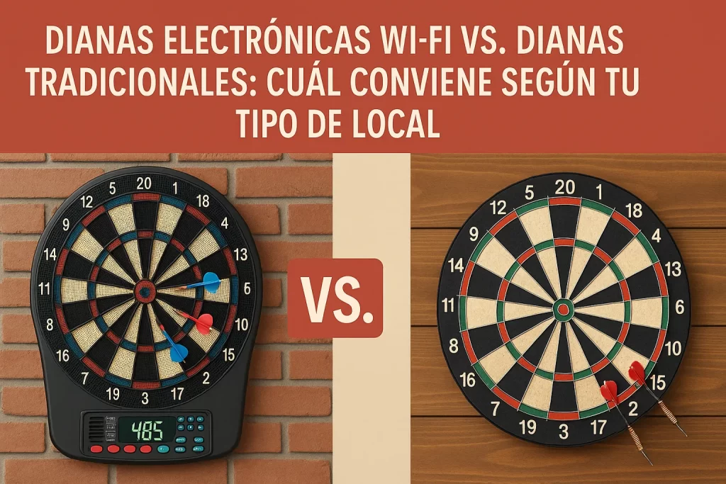 Dianas electrónicas Wi-Fi vs. dianas tradicionales: cuál conviene según tu tipo de local